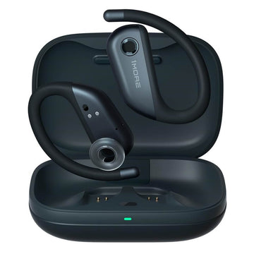 1MORE Fit Open Earbuds S50, Bluetooth 5.3 Wireless Earbuds with Long Battery Life IPX7 Water Resistance & Comfortable Fit for Running, Working Out & Even Everyday Use (Black & White) - Imported from UK